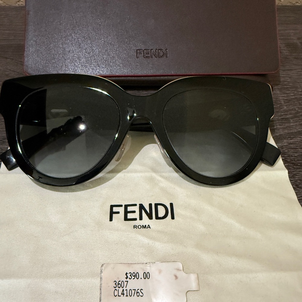 Fendi Cat Eye Sunglasses with Gold Details